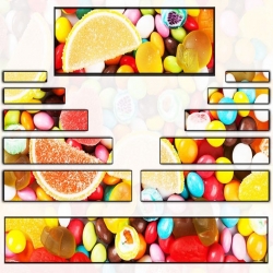 Strip LCD screen, variable aspect ratio